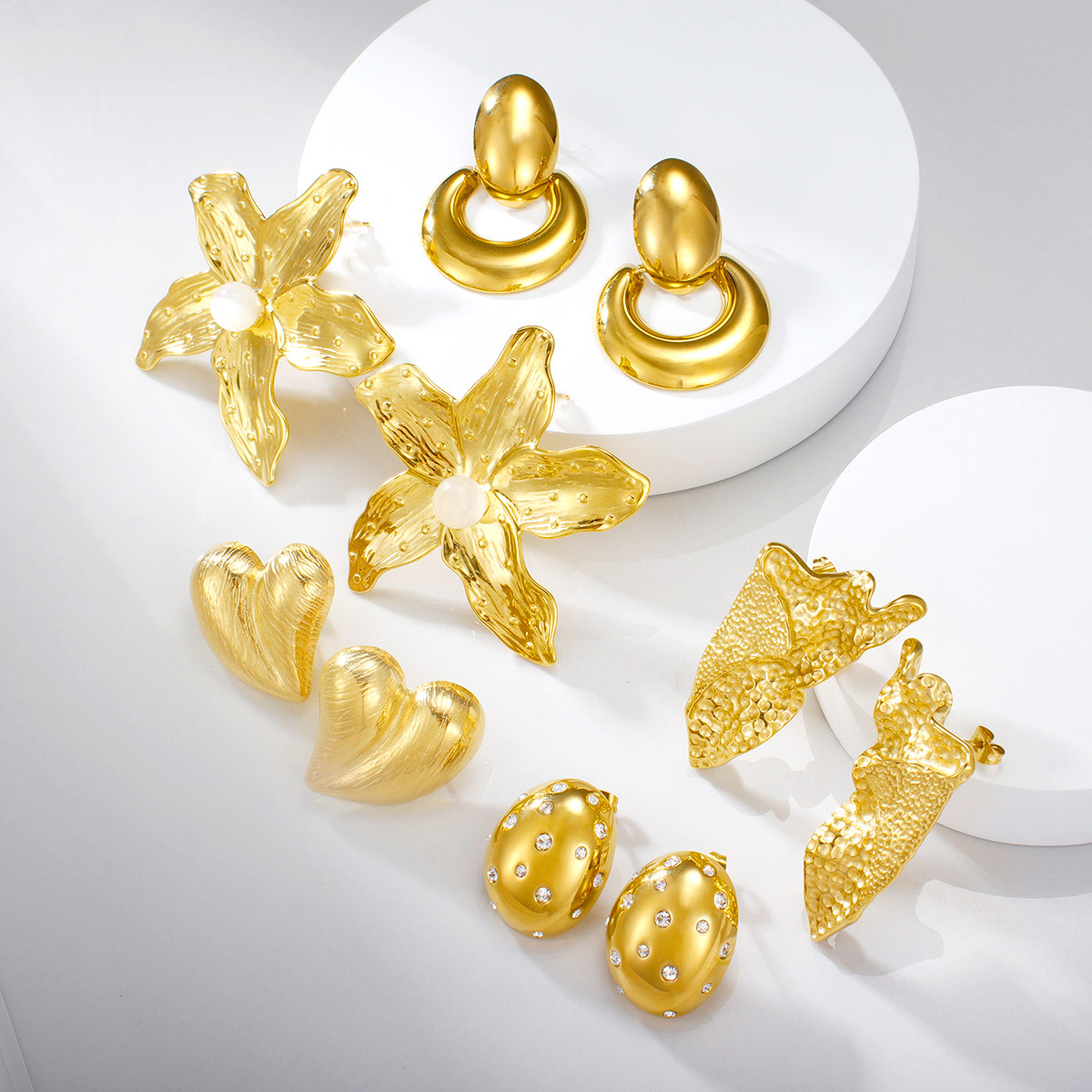 高端不锈钢时尚复古耳钉