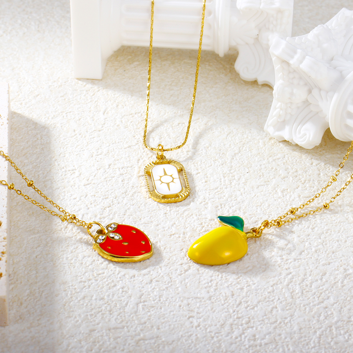 水果吊坠项链套装